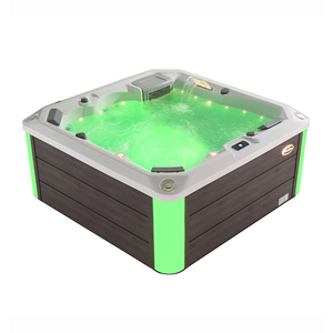 Bain à remous extérieur - Ensemble tout inclus avec <span class=keywords><strong>spa</strong></span>, marches, couverture isolante, tapis et kit de démarrage chimique. - Product Image 6
