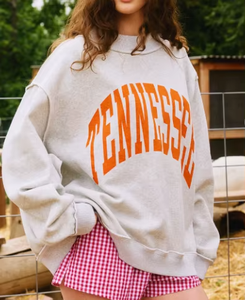 2025 Autumn Winter Custom <b>Women</b> Crew Neck <b>Long</b> Fleece Relaxed Fit Front Logo Pullover <b>Sweatshirt</b> - Product Image 6