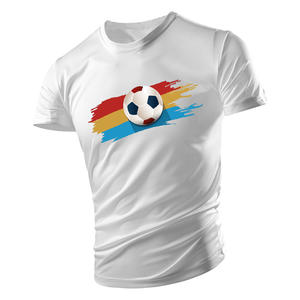 Maillot de football unisexe 2025 personnalisé par sublimation 100% polyester col en V coupe ample séchage rapide t-shirt en maille brodé automatisé - Product Image 5