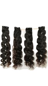 100% naturel non traité lâche vague profonde vendeur pas cher vierge indien Temple Extensions de cheveux humains Bodywave cuticule alignée - Product Image 5