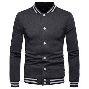 Chaqueta de béisbol para hombre de manga larga con estampado personalizado, chaquetas Universitarias de Trabajo personalizadas en blanco con letras lisas para hombre al por mayor - Product Image 1