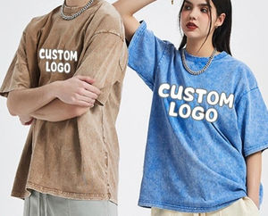 T-shirts Homme Oversize en Coton Épais Effet Délavé – Coupe Ample Manches Courtes Style Décontracté Streetwear – Personnalisables - Product Image 4