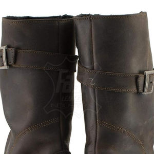 Chaussures longues en cuir pour hommes au design classique, chaussures de marche décontractées, respirantes, en cuir véritable, chaussures longues pour hommes - Product Image 6