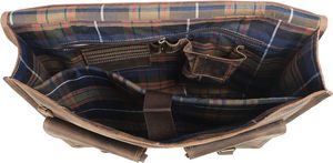 Genuine Leather Geometric Pattern 18" <b>Laptop</b> <b>Messenger</b> Briefcase <b>for</b> Unisex Luxury Eco-Friendly Large Capacity Office <b>Bag</b> - Product Image 3