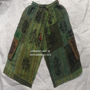 กางเกงขาสั้นผ้าฝ้ายพิมพ์ลายสำหรับผู้หญิงกางเกงขาสั้นผ้าเรยอนแบบเย็บปะติด - Product Image 3