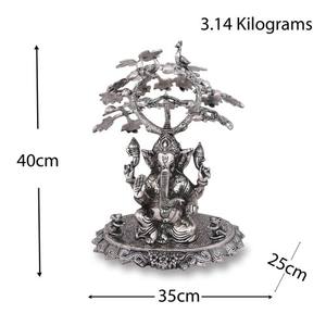 Árbol Chapado en plata hecho a mano con Ganesha, 17 pulgadas, para decoración y regalo, novedad - Product Image 2