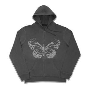 2025 nouveau Design hiver strass broderie respirant fermeture éclair à manches longues polaire surdimensionné coupe-vent sweats à capuche pour - Product Image 1