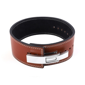 เข็มขัดยกน้ำหนัก10มม. ความหนาเข็มขัดหนังวัวซ่อนเข็มขัดสำหรับออกกำลังกายยกน้ำหนักหัวเข็มขัดสำหรับเล่นยิมเข็มขัดฟิตเนสกว้าง10ซม. - Product Image 3