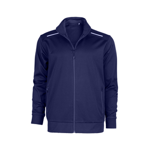 Jacket-Style Sweatshirt with Reflector %80 Polyester %20 <b>Lycra</b> 270 GSM Navy Color - Product Image 1