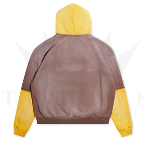 Conjunto de Sudadera con Capucha Oversize de Algodón para Mujer con Logo Estampado Personalizado, Capucha Corta Efecto Desgastado por el Sol, Pantalones Jogger 100% Algodón, Chándal de Invierno 3D - Product Image 6