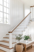 Marche d'escalier en bois massif de chêne blanc écologique, antidérapante, durable, sûre, designs sur mesure, certifiée FSC, pour intérieur