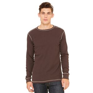 T-shirts thermiques à manches longues pour hommes en toile Bella imprimée T-shirt thermique à manches longues pour hommes à manches longues-T-shirts vierges en vrac - Product Image 3