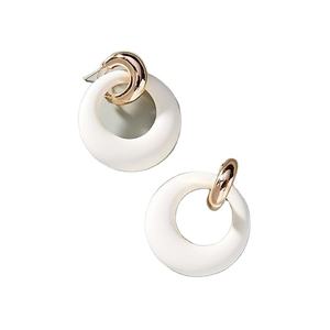 Pendientes de resina blanca para Halloween, pendientes acrílicos redondos de araña y calabaza - Product Image 3