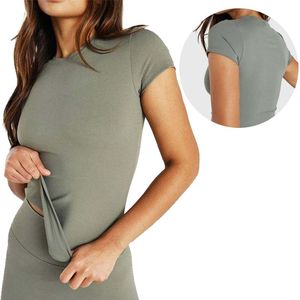 เสื้อออกกำลังกายแขนสั้นสำหรับผู้หญิงเสื้อออกกำลังกายสไตล์วินเทจแห้งเร็ว2025พิมพ์ลายแฟชั่นใหม่ชุดเล่นโยคะยิม - Product Image 6