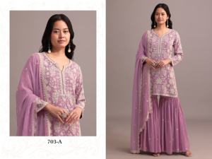 Nouveau concepteur lourd broderie travail Gharara Sharara indien costumes pour dames mariage et fête porter bas prix en 2025 - Product Image 5