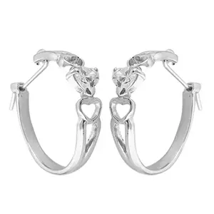 Pendientes de Aro de Plata 925 con Forma de Corazón para Mujer, Joyería Religiosa Delicada con Baño de Rodio, con Diamantes de Oro de 18K, Circonita y Perla - Product Image 3