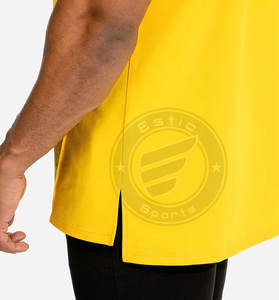Nueva llegada de los hombres al por mayor convencional llano de gran tamaño camisas camiseta para hombres deporte gimnasio desgaste - Product Image 5
