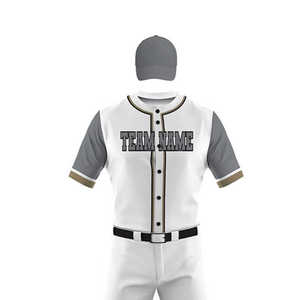 Sublimación personalizada Ropa deportiva Tela de malla transpirable Jersey de béisbol Tallas grandes Uniforme de béisbol al por mayor para adultos - Product Image 5