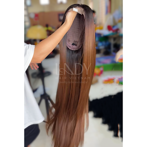 วิกผมสำหรับผู้หญิงสีดำกระดูกตรงสีน้ำตาลทำจากผมคนเวียดนามผมยาว - Product Image 3