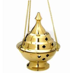 Home and Garden Decorative <b>Incense</b> Burner With Chain Catholic Church Supplies Smells Diffuser Brass Chain <b>Incense</b> Burner - Product Image 6
