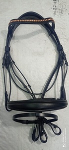 Brides réglables en cuir de vache véritable avec cristal naturel de qualité supérieure, ensemble d'équitation magnifiquement fabriqué à la main - Product Image 2