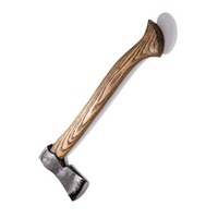Hache de camping avec long manche en acier au carbone Hache Viking avec manche en bois de frêne Cadeau de survie parfait pour les pères Garçons d'honneur Cadeau.