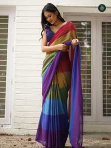 Blusa Sari pakistaní tradicional de lino hermosa secuencia vestido de moda india para mujer nuevas fiestas de Bollywood hechas de algodón de seda - Product Image 2