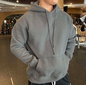 เสื้อฮู้ดแบบสวมหัวพิมพ์ลายพัฟผ้าฝ้ายสแปนเด็กซ์ผสมโลโก้ได้ตามต้องการ - Product Image 3