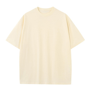 T-shirt vierge pour homme en coton biologique uni, coupe droite, épaules tombantes, col ras du cou, respirant, qualité supérieure, grammage lourd, avec logo personnalisé - Product Image 3