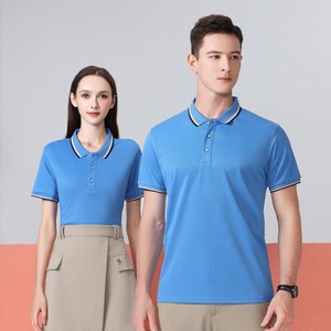 Polo uni à col zippé hommes 100% Polyester course chemises de sport coupe sèche Polo sport t-shirt - Product Image 2