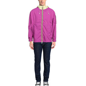 Veste coupe-vent élégante pour homme, coupe-vent d'été, veste coupe-vent personnalisée, couleur unie, fermeture éclair, en nylon - Product Image 1