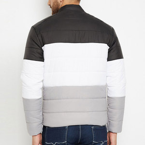 Vestes pour hommes en polyester/spandex de haute qualité, à blocs de couleur, avec col montant, design imprimé personnalisé, imperméables et respirantes - Product Image 2