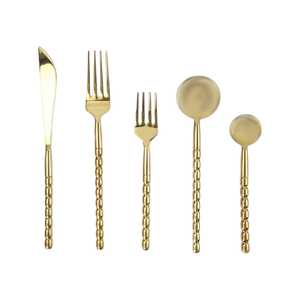 Juego de Cubiertos de metal al por mayor, precio al por mayor con logotipo personalizado para restaurante, boda, hotel, Navidad - Product Image 1