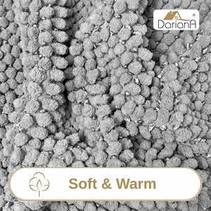 Tapis de bain rectangulaire gris en coton tufté, antidérapant, style moderne, lavable en machine, pour usage domestique - Product Image 6