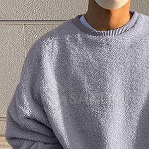 เสื้อสเวตเชิ้ตผ้าเชอร์ปาสำหรับผู้ชาย, เสื้อสเวตเชิ้ตผ้าคอตตอน100% เสื้อสเวตเชิ้ตลำลองผ้าเชอร์ปาสำหรับผู้ชาย - Product Image 2