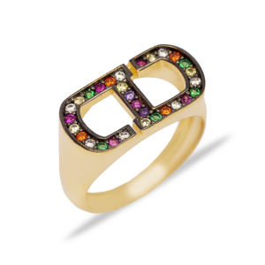 Anillo de Plata de Ley 925 con diseño geométrico de zirconia, anillo con piedras de zirconia, para mujeres - Product Image 3