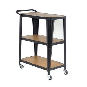 Carrito de barra de madera y Metal de la mejor calidad, forma ovalada, diseño más alto, barra de 3 niveles, carrito para servir, uso para bodas y fiestas - Product Image 3