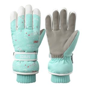 Guantes de invierno para niños con dibujos animados, resistentes al viento, antideslizantes, con cierre de botón de poliéster, calentadores de manos para snowboard - Product Image 4