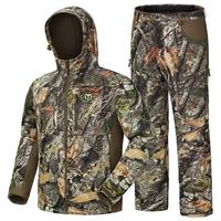 Traje de Caza de Lona Impermeable y Transpirable 2025 con Chaqueta y Pantalones con Estampado para Paintball y Tiro