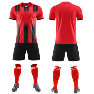Maillot de football respirant à séchage rapide de haute qualité costume couleur unie manches courtes pour hommes et femmes vente sur les uniformes de football - Product Image 6