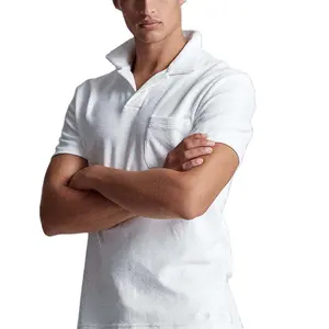 Camiseta polo lisa para homens, camiseta polo de poliéster para homens, camisa polo de sublimação em branco com logotipo personalizado, camisa de golfe