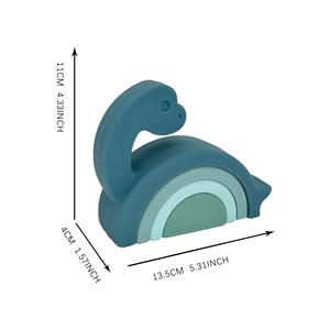 Set di Blocchi Educativi in Silicone a Forma di Dinosauro Colorato, Stimola la Mente dei Piccoli con Design Animali per Compleanni e Baby Shower - Product Image 6