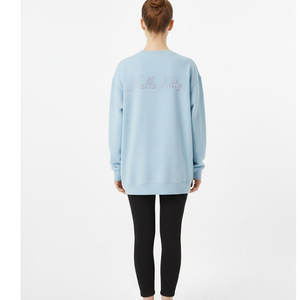 เสื้อสเวตเชิ้ตผู้หญิงผ้าฟลีซทรงโอเวอร์ไซส์ อุ่นสบาย ทรงปกติ ผ้าเนื้อนุ่ม สวมใส่สบายทุกวัน เหมาะสำหรับแฟชั่นฤดูหนาว สไตล์สตรีท ประดับด้วยคริสตัล - Product Image 6