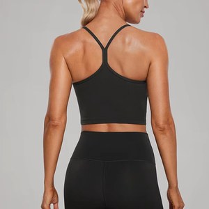 Débardeur dos nu à bretelles pour femmes Sexy Slim Fit Yoga Gym Sports Vest Activewear Sleeveless Summer Workout Crop Shirt - Product Image 4