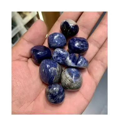 Qualidade Premium Mais Recente Sodalita Azul Natural Caído Pedra Atacado Mão Esculpida Polido Cristal Tumble Pedras Para Decoração
