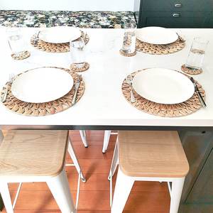 Napperons de style nordique à prix compétitif, résistant à la chaleur, napperon tissé, assiette en jacinthe d'eau, tapis de table à manger - Product Image 4