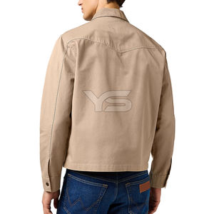 Veste en jean pour hommes de haute qualité en tissu enduit Style décontracté avec bouton décoration lavé Technics ODM approvisionnement pour toutes les saisons - Product Image 2