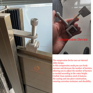 Barriera di alluminio staccabile di prevenzione delle inondazioni per la casa esterno seminterrato Patio Garage negozio ingresso-acqua di sicurezza per i proprietari di case - Product Image 3