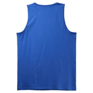Bleu hommes doux coton sans manches élégant débardeur Muscle Tee coton solide blanc débardeur - Product Image 5