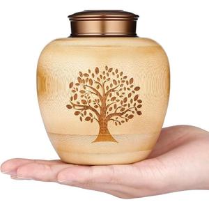 Urnes de crémation en bois faites à la main écologiques de qualité supérieure pour garder les cendres humaines avec service personnalisé disponible - Product Image 5